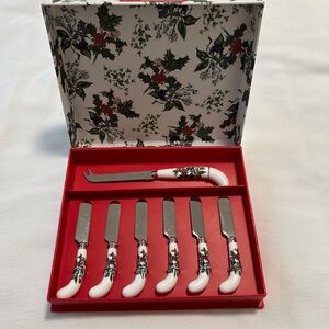 The Holly and the Ivy - Cheese Knife, and Six spreaders